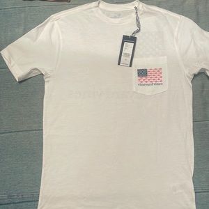 NWT Men’s Vineyard Vines White America Tennis T Shirt XS
